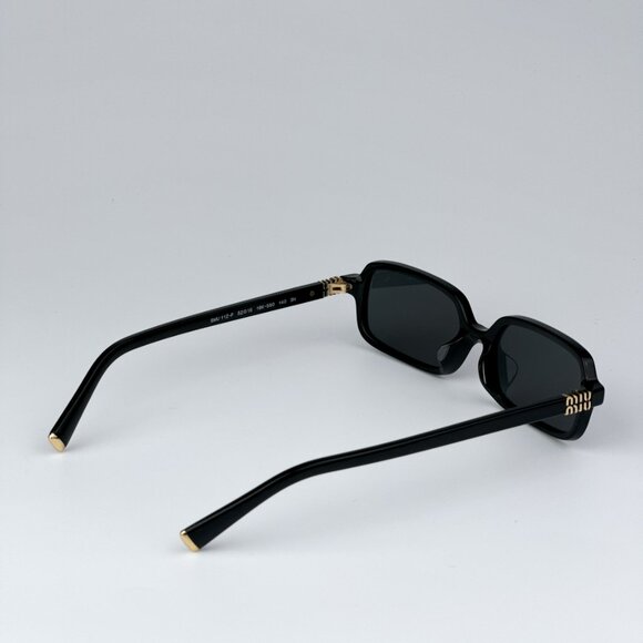 Miu Miu MU11ZSF 16K5S0 BRAND NEW Sunglasses Black Dark Grey Rectangle Unisex main image 13